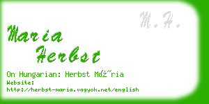 maria herbst business card